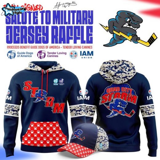 Quad City Storm ''Military Night '' Hoodie