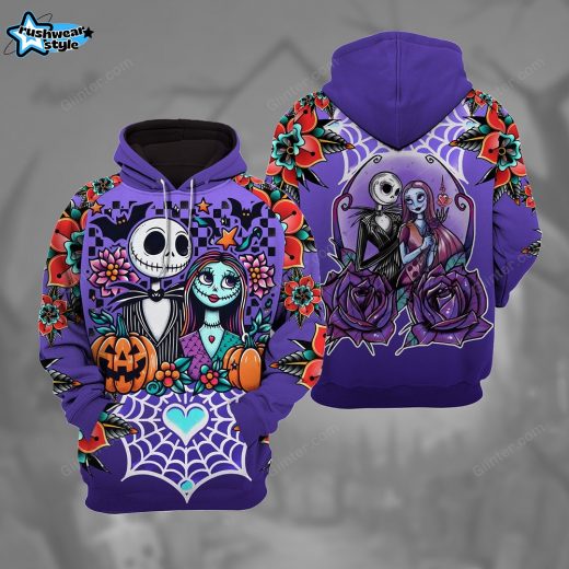 Retro Jack Sally Couple - Combo Fleece Hoodie And Leggings