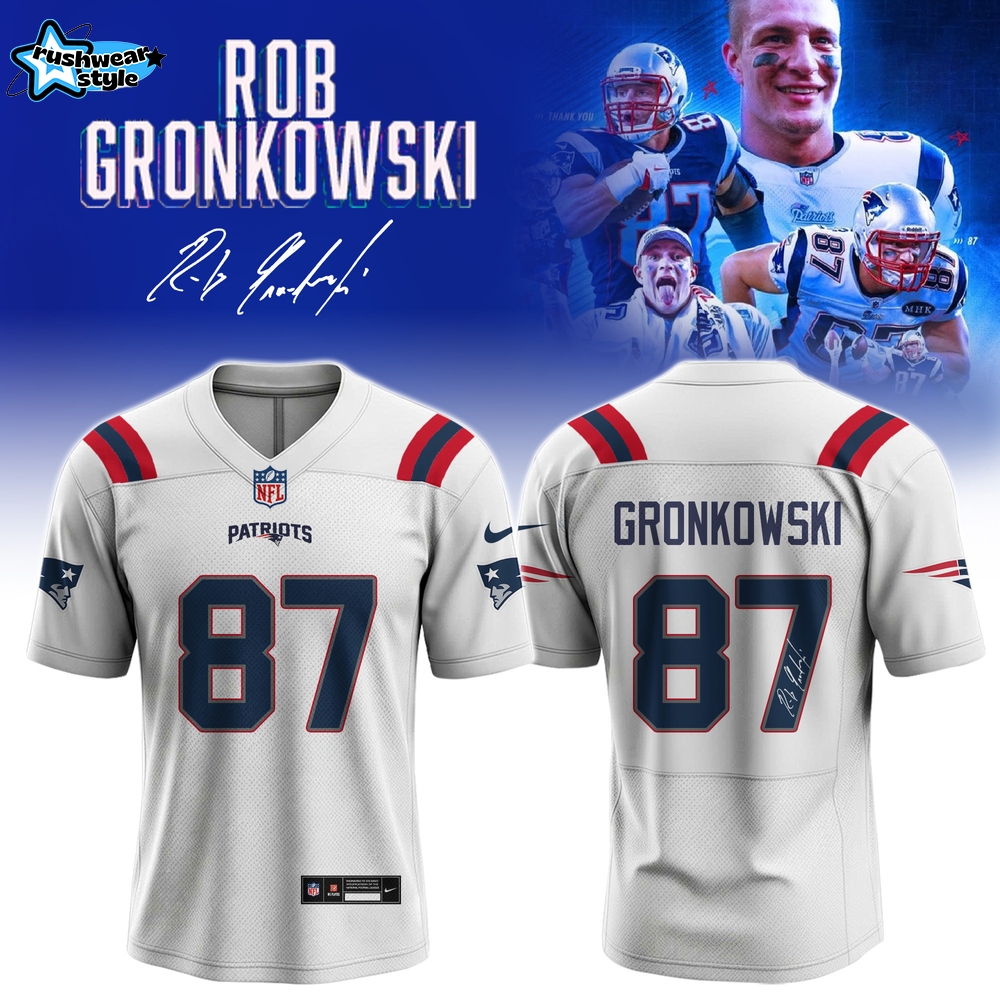 Rob Gronkowski Official Signed Jersey Patriots Away Nike Legend Rob Gronkowski Official Signed Jersey Patriots Away Nike Legend