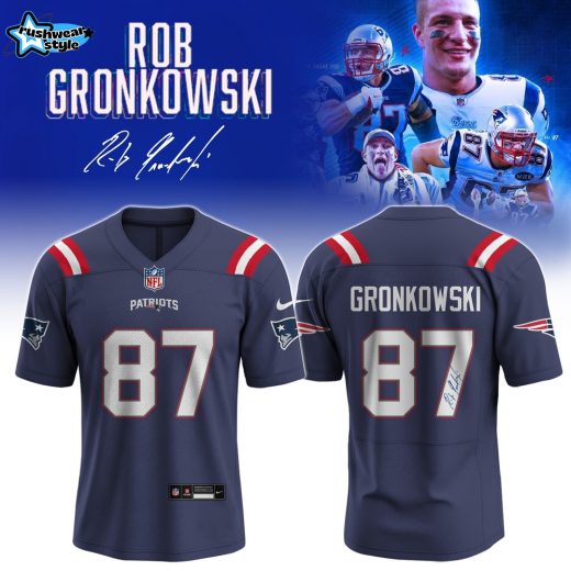 Rob Gronkowski Official Signed Jersey Patriots Home Nike Legend