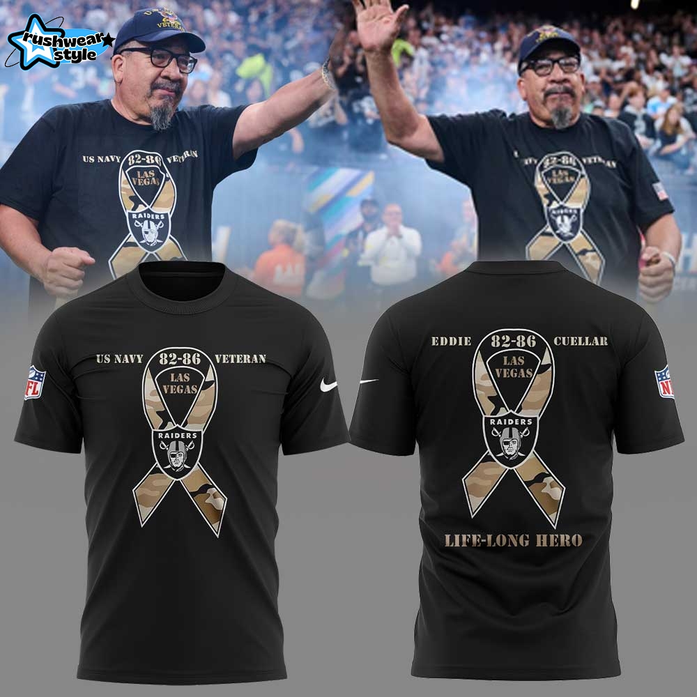 LV.Raiders Honored Eddie Cuellar. Life-long Raiders Fan. Life-long Hero Combo Shirt LV.Raiders Honored Eddie Cuellar. Life-long Raiders Fan. Life-long Hero Combo Shirt