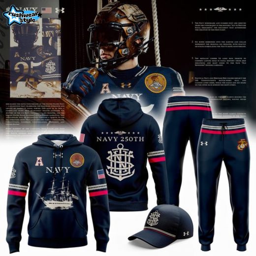 Navy Midshipmen Football 250th Anniversary Limited Hoodie