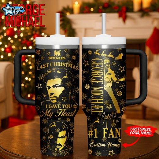 Premium George Michael Last Christmas I Gave You My Heart 40oz Chrismas Tumbler With Handle MM
