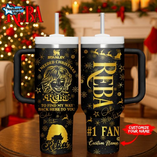 Premium REBA #1 FAN 40oz Chrismas Tumbler With Handle MM