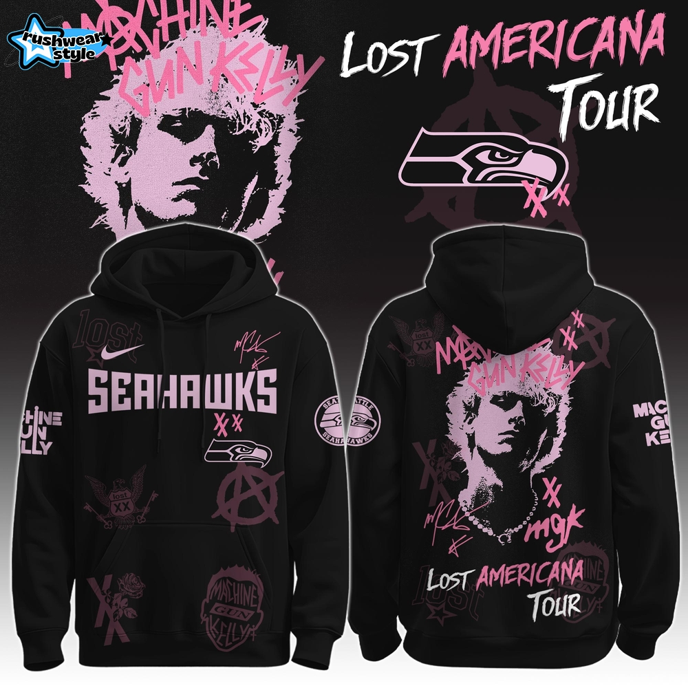 SEA Seahawks x MGK ” The Lost Americana Tour ” Hoodie Limited Edition SEA Seahawks x MGK ” The Lost Americana Tour ” Hoodie Limited Edition