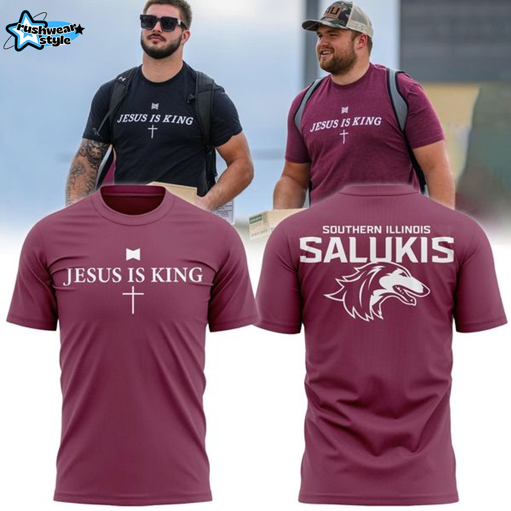 Saluki Football "Jesus Is King" T-Shirt Saluki Football "Jesus Is King" T-Shirt
