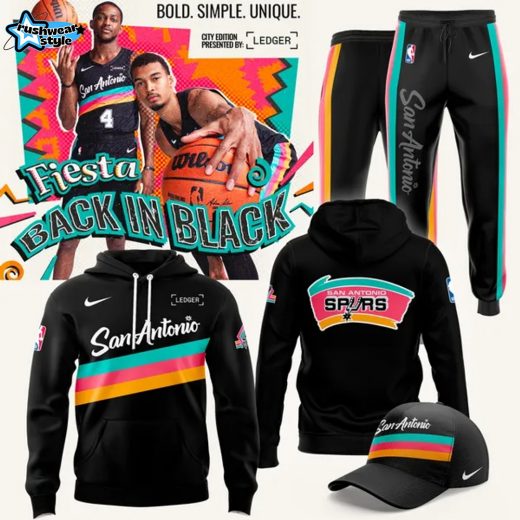 San Antonio Spurs Back To Black City Limited Edition Hoodie | Cap | Joggers