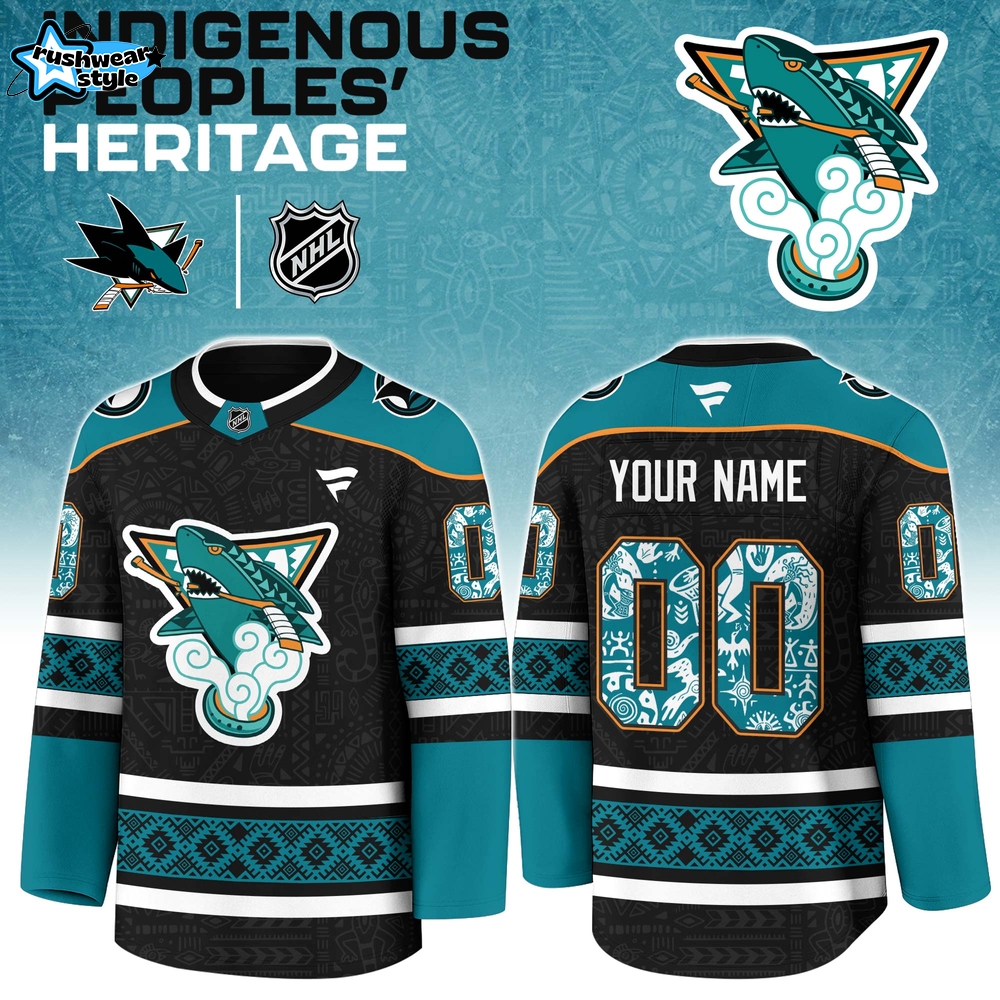 San Jose Sharks Indigenous People Heritage Jersey San Jose Sharks Indigenous People Heritage Jersey