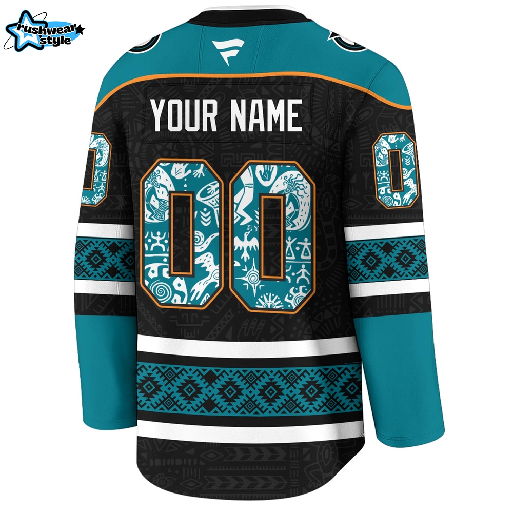 San Jose Sharks Indigenous People Heritage Jersey San Jose Sharks Indigenous People Heritage Jersey