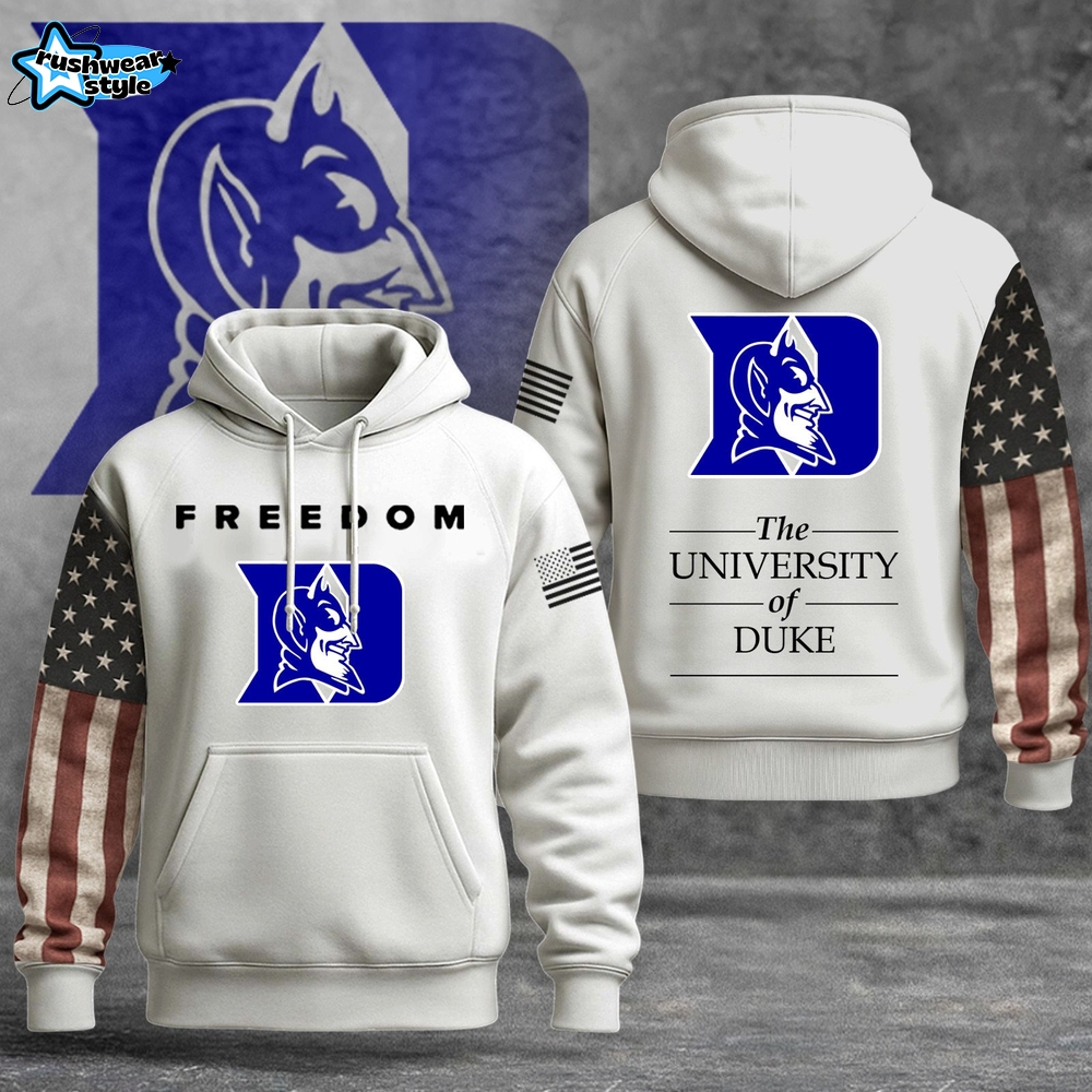 The University of Duke Freedom 2025 Limited Edition Hoodie - White The University of Duke Freedom 2025 Limited Edition Hoodie - White