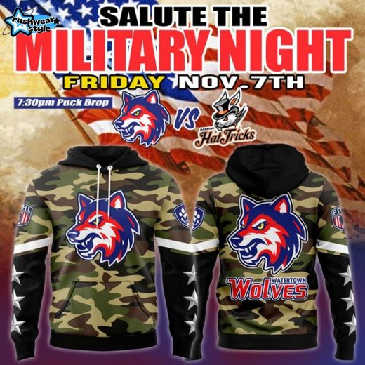 Watertown Wolves ''Military Night '' Hoodie