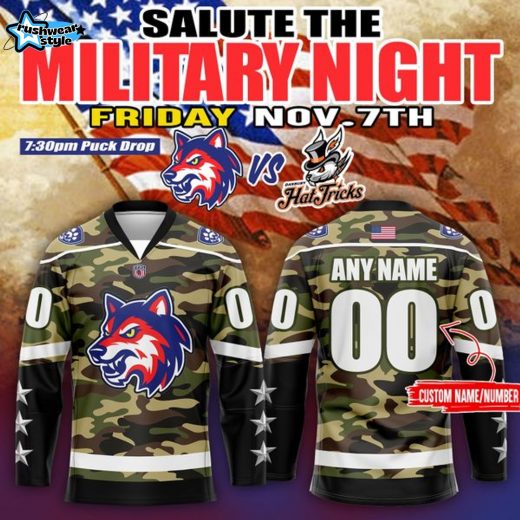 Watertown Wolves ''Military Night '' Jersey