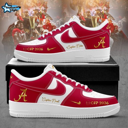 Alabama 2026 CFP Custom Name Shoes AF Gold