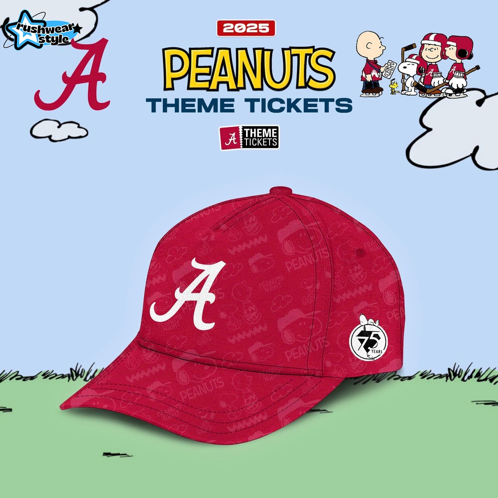 Alabama Crimson Tide x 75th Anniversary Of Peanuts 2025 Hoodie Alabama Crimson Tide x 75th Anniversary Of Peanuts 2025 Hoodie