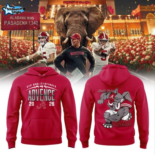 Alabama WAY BACK TO ADVANCE Red Hoodie V2