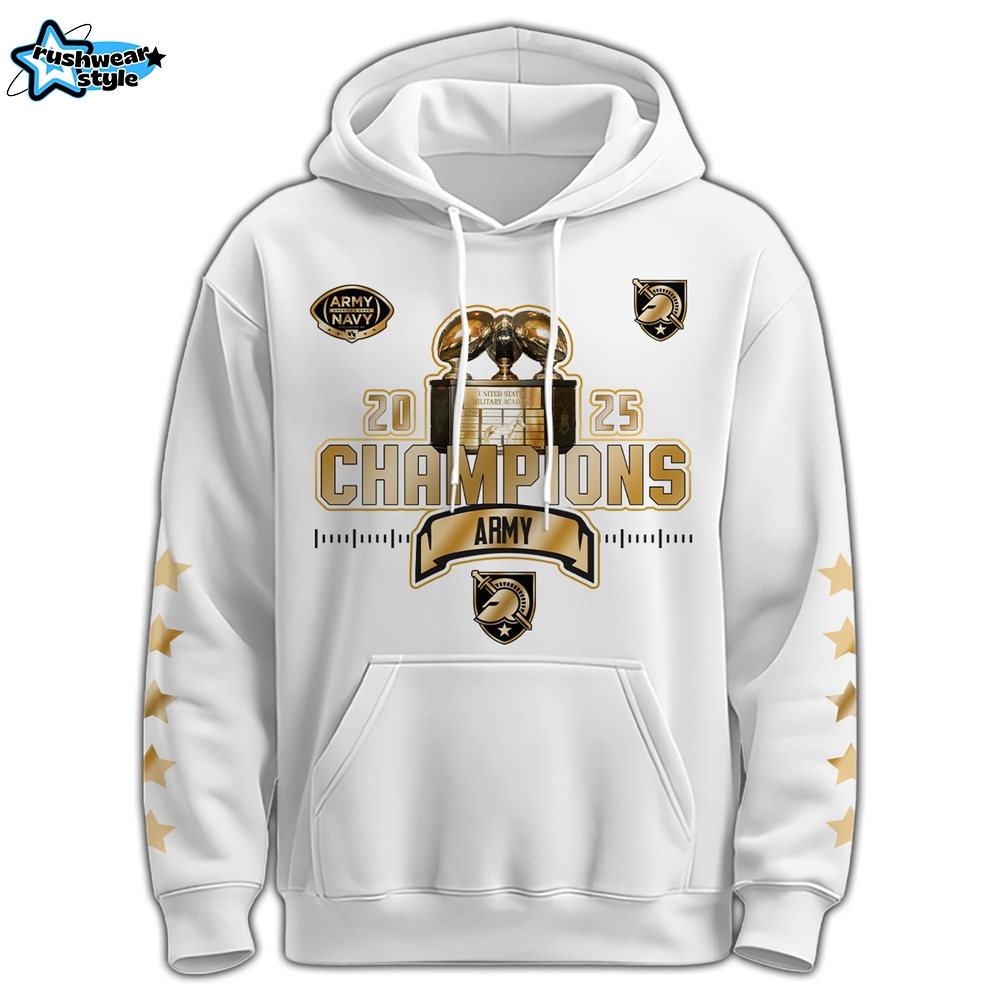 Army Black Knights Special CIC trophy Champions 2025 Hoodie #2 Army Black Knights Special CIC trophy Champions 2025 Hoodie #2