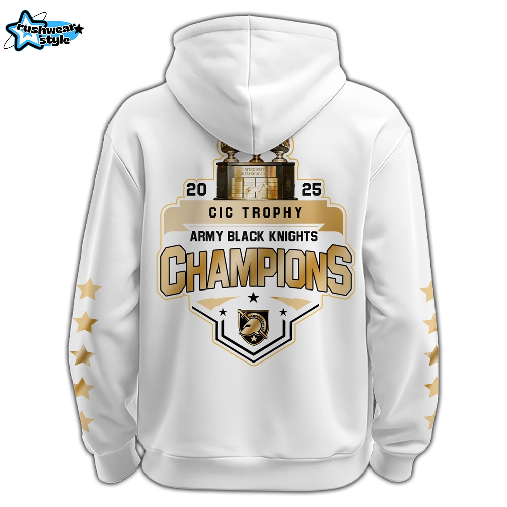 Army Black Knights Special CIC trophy Champions 2025 Hoodie #2 Army Black Knights Special CIC trophy Champions 2025 Hoodie #2