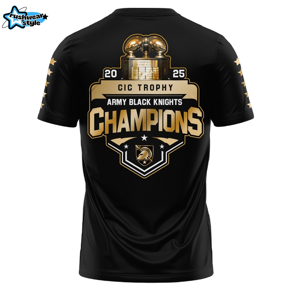 Army Black Knights Special CIC trophy Champions 2025 T.shirt Army Black Knights Special CIC trophy Champions 2025 T.shirt
