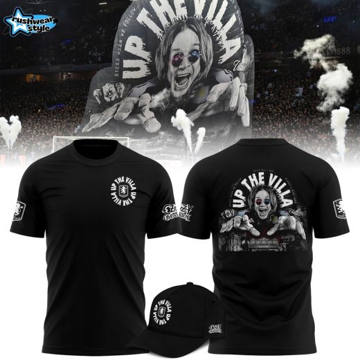 Aston Villa x Ozzy Osbourne Limited Edition T-Shirt – Black