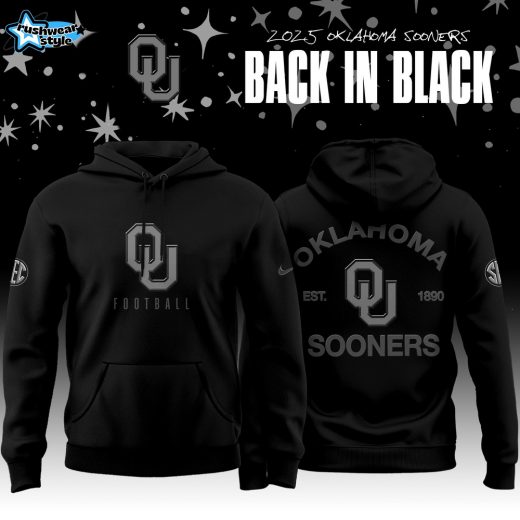 Back In Black Oklahoma Sooners 2025 Special Edition Hoodie