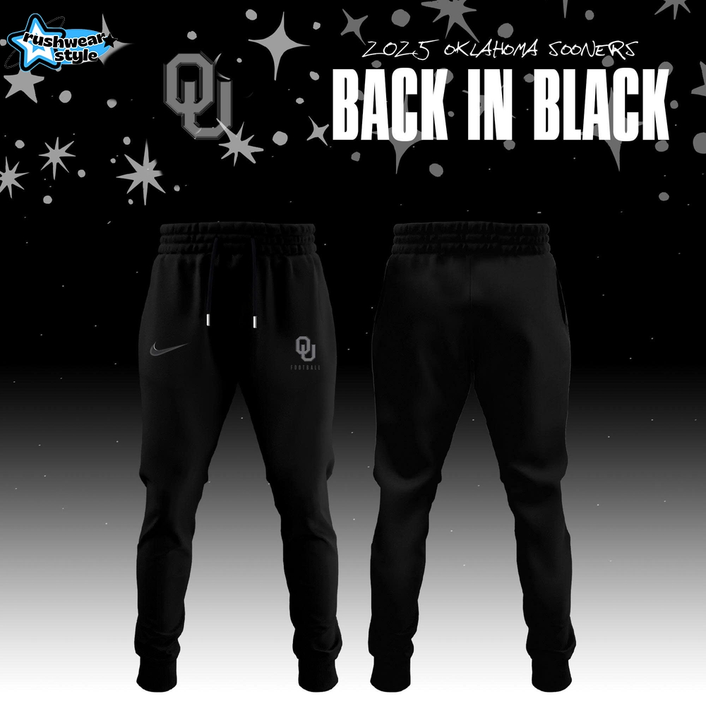 Back In Black Oklahoma Sooners 2025 Special Edition Hoodie Back In Black Oklahoma Sooners 2025 Special Edition Hoodie