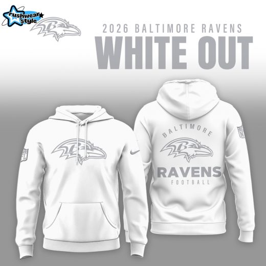 Baltimore Ravens 2026 White Out Limited Edition Hoodie