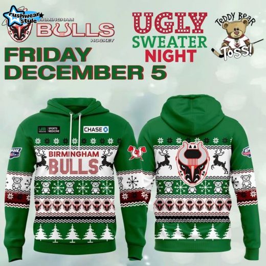 Birmingham Bulls 2025 Ugly Sweater Night Hoodie