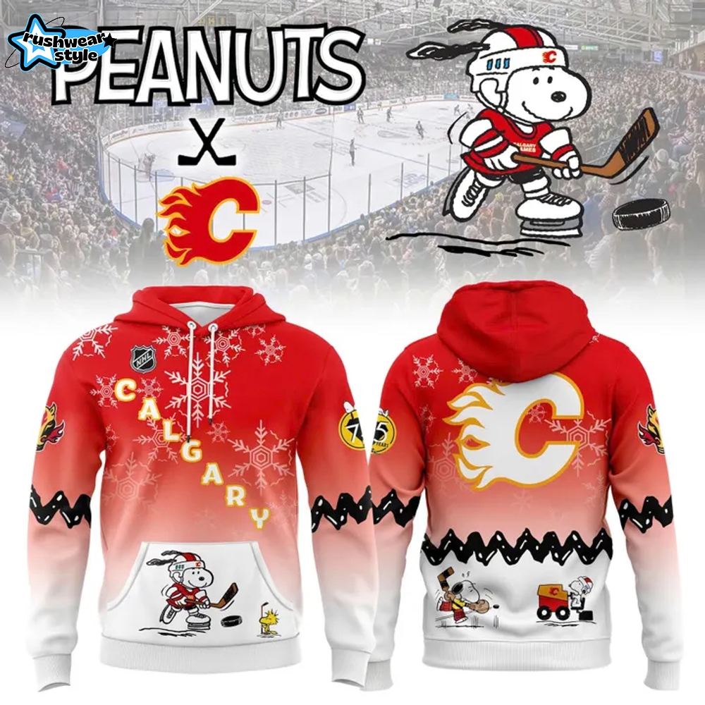 Calgary Flames x Peanuts Night Hoodie Calgary Flames x Peanuts Night Hoodie