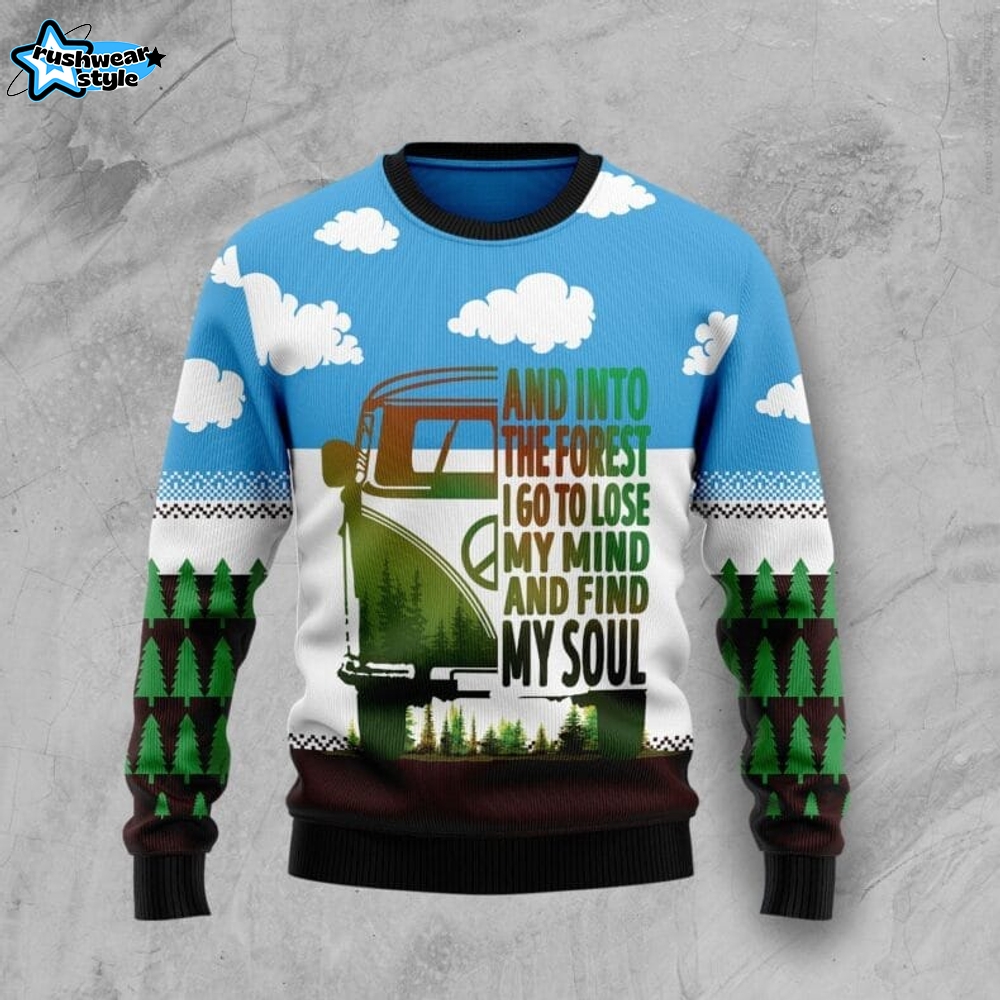 Camping Forest My Soul Ugly Christmas Sweater Camping Forest My Soul Ugly Christmas Sweater