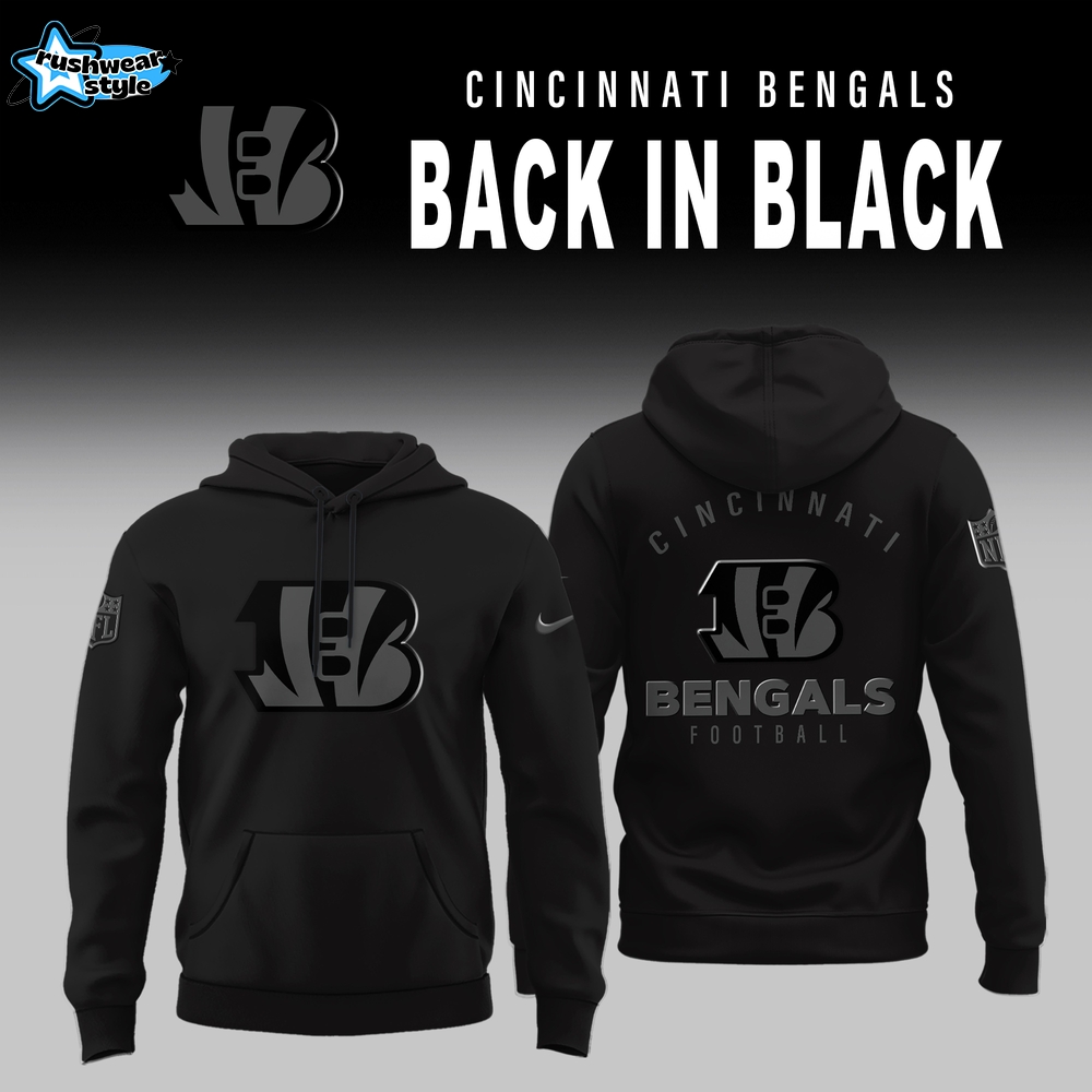 Cincinnati Bengals 2025 Back In Black Limited Edition Hoodie Cincinnati Bengals 2025 Back In Black Limited Edition Hoodie