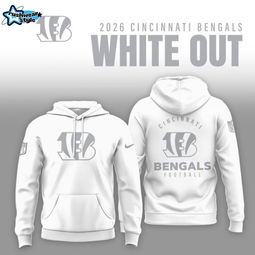 Cincinnati Bengals 2026 White Out Limited Edition Hoodie