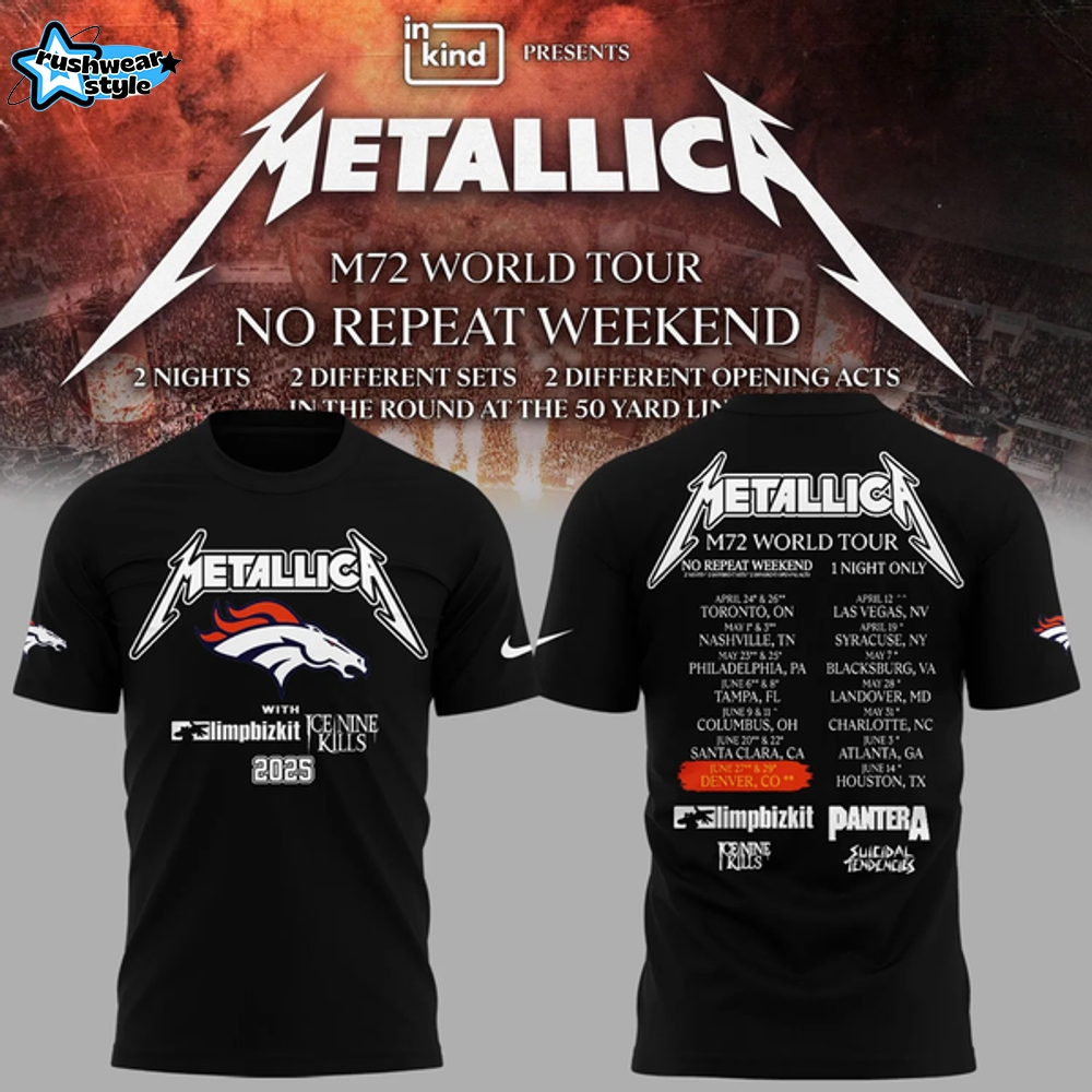 Exclusive Versions M72 World Tour x Denver Broncos T-shirt Exclusive Versions M72 World Tour x Denver Broncos T-shirt