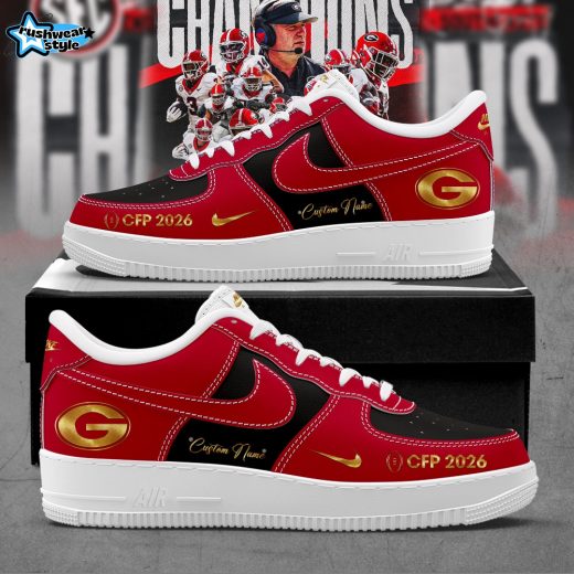 Georgia 2026 CFP Custom Name Shoes AF Gold