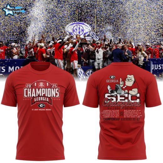 Georgia Bulldogs 2025 SEC Football Champions Red Shirt