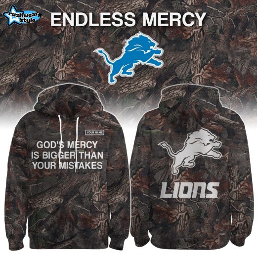 God’s Mercy Over Mistakes Lions Faith Camo Hoodie