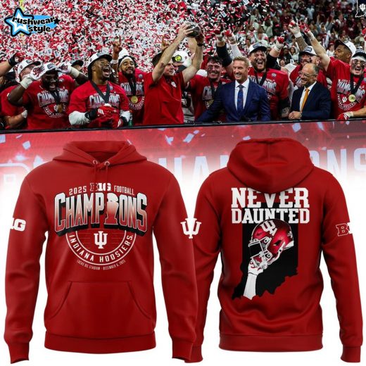 Indiana Hoosiers 2025 Big Ten Football Champions Hoodie