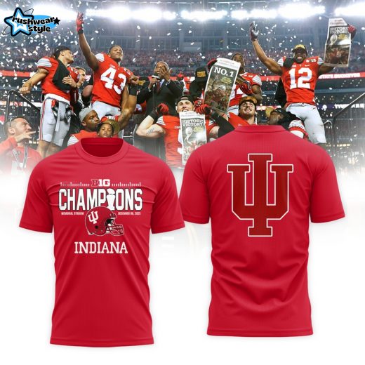 Indiana Hoosiers 2025 Big Ten Football Champions Red Shirt
