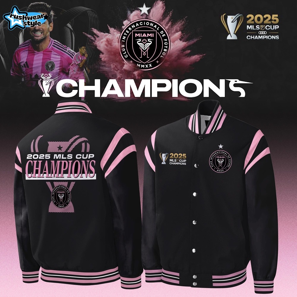 Inter Miami CF 2025 MLS Cup Champions Bomber Jacket Inter Miami CF 2025 MLS Cup Champions Bomber Jacket