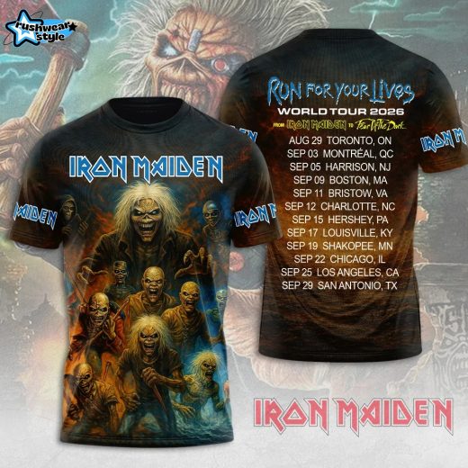 Iron Maiden 2026 World Tour 3D Apparel