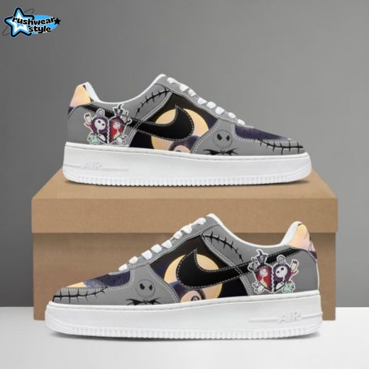 Jack Skellington Casual Sneakers Genuine Leather NAF Shoes