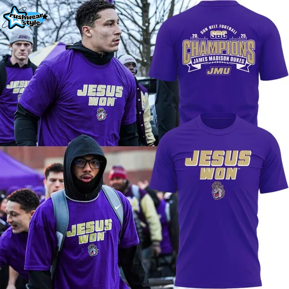 James Madison Dukes – JESUS WON Limited Edition Tshirt James Madison Dukes – JESUS WON Limited Edition Tshirt