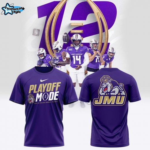 James Madison University Dukes Football 2025 College Football Playoffs Short Sleeve T-Shirt v1