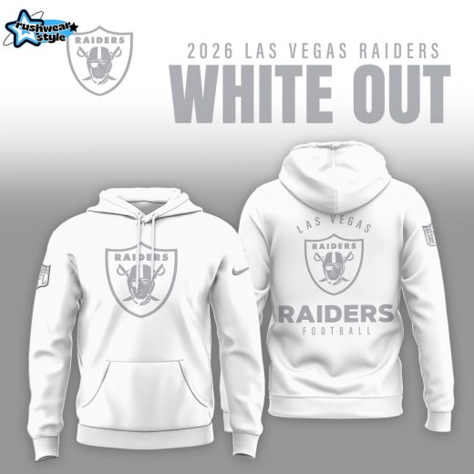 Las Vegas Raiders 2026 White Out Limited Edition Hoodie