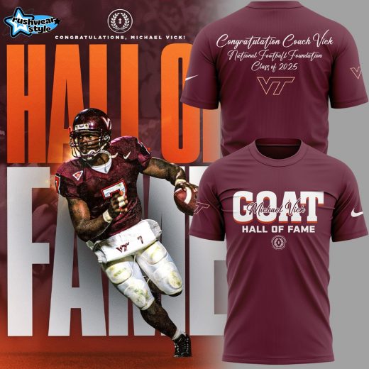 Limited Edition Coach Vick honored and inducted into the Hall of Fame 2025 Shirt