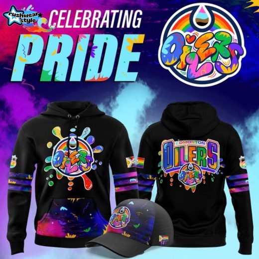 Limited Edition Edmonton Oilers x 2025 Pride Month Pullover Graffiti Hoodie