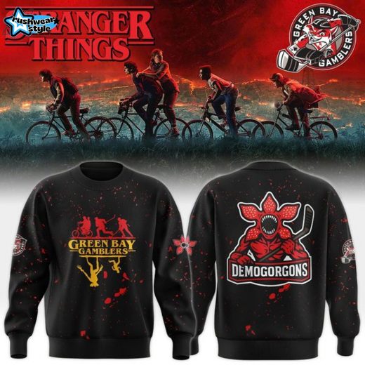 Limited Edition Green Bay Gamblers x Stranger Things Special Sweatshirt