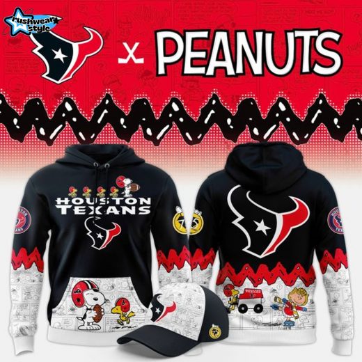 Limited Edition Houston Texans '' Peanuts Night '' Snoopy Hoodie