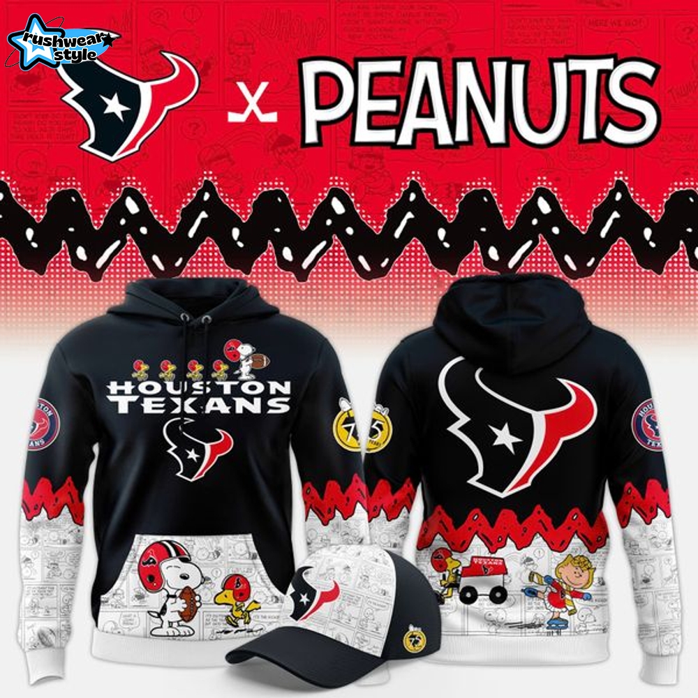 Limited Edition Houston Texans '' Peanuts Night '' Snoopy Hoodie Limited Edition Houston Texans '' Peanuts Night '' Snoopy Hoodie