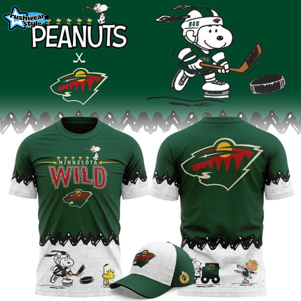Limited Edition Minnesota Wild '' Peanuts Night '' 2025 T-shirt Limited Edition Minnesota Wild '' Peanuts Night '' 2025 T-shirt