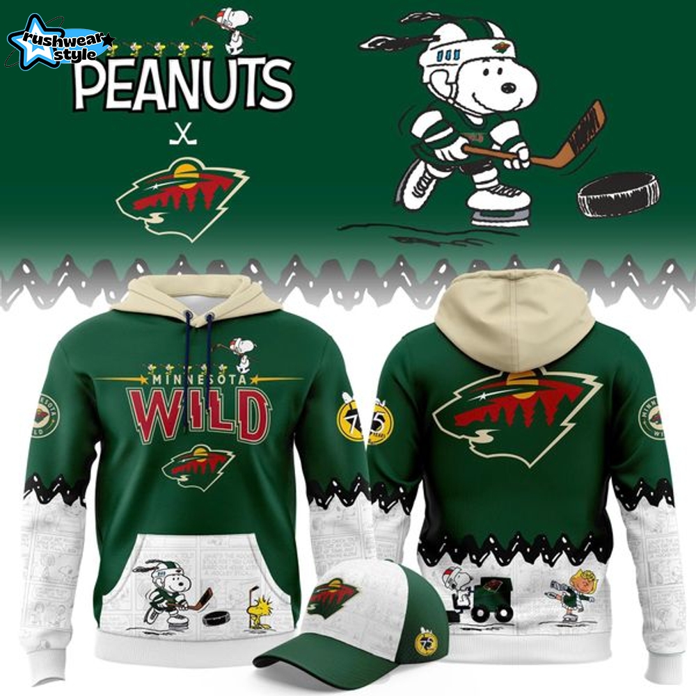 Limited Edition Minnesota Wild '' Peanuts Night '' Hoodie Limited Edition Minnesota Wild '' Peanuts Night '' Hoodie